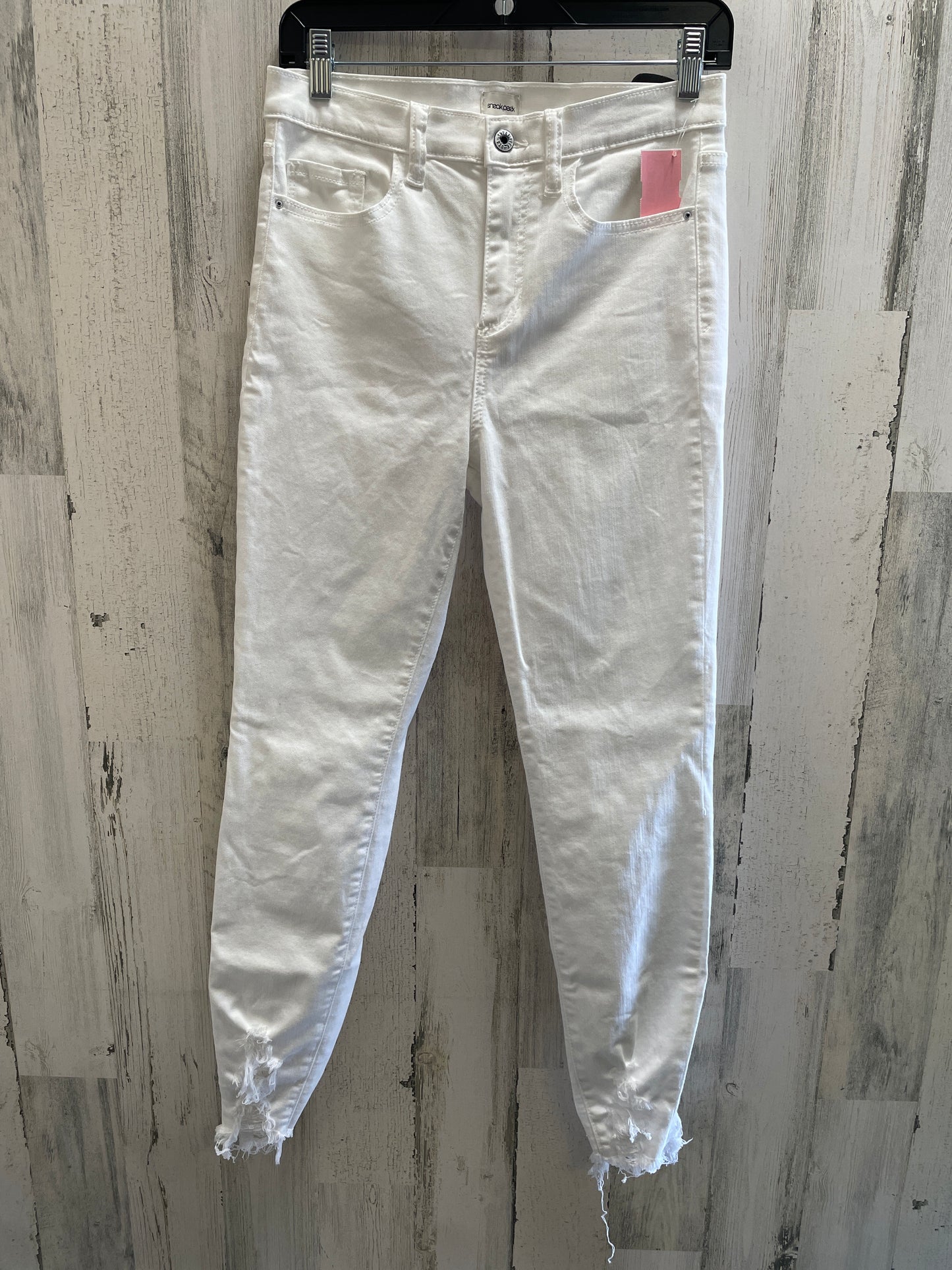 Jeans Skinny By Sneak Peek In White, Size: 4