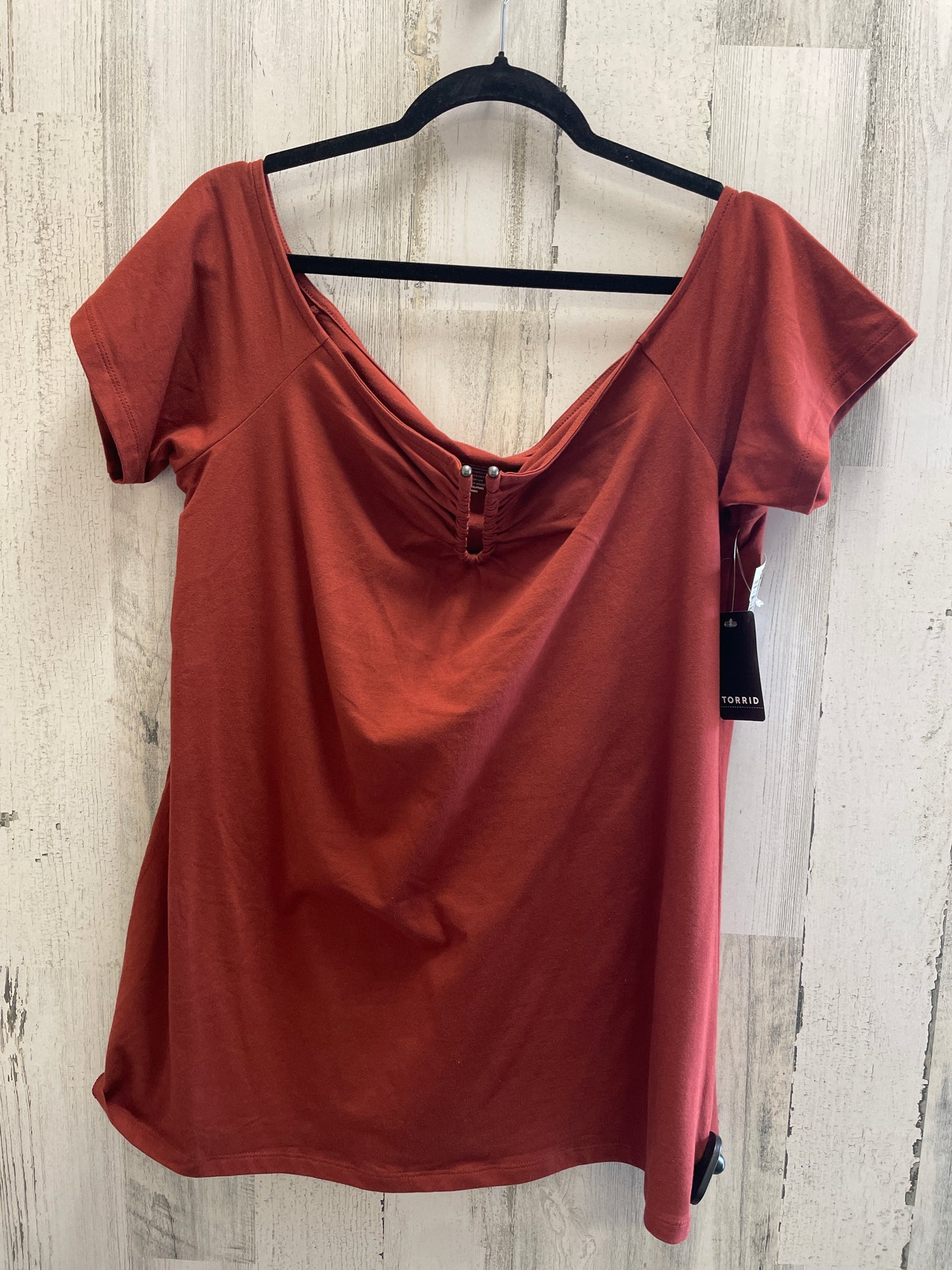 Orange Top Short Sleeve Torrid, Size 2x