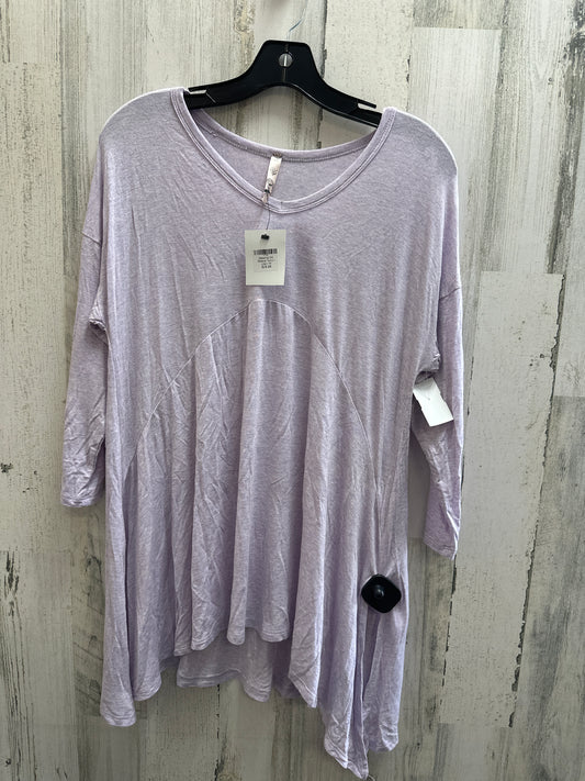 Purple Top Short Sleeve Clothes Mentor, Size S