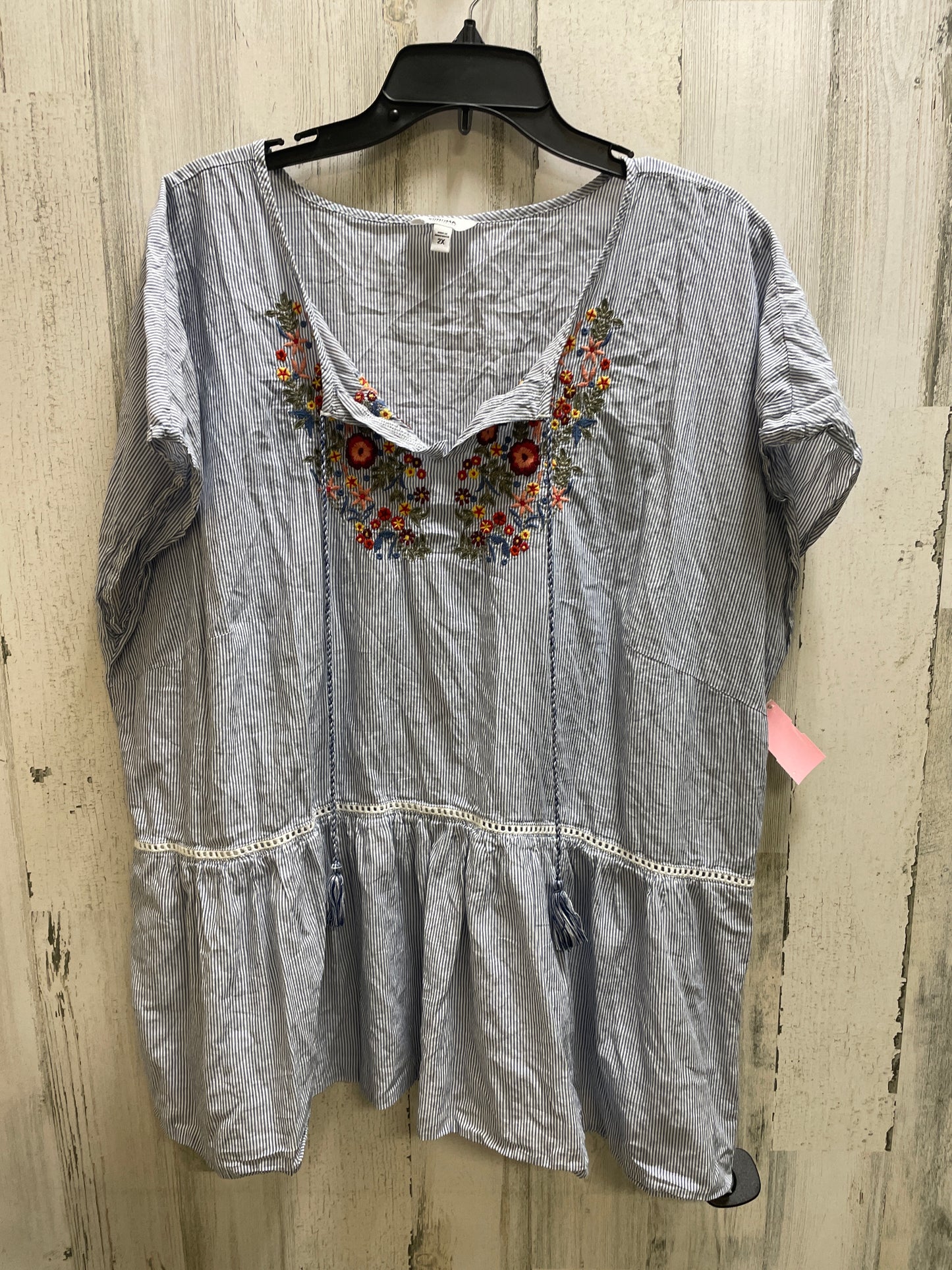 Top Short Sleeve By Sonoma In Blue, Size: 2x