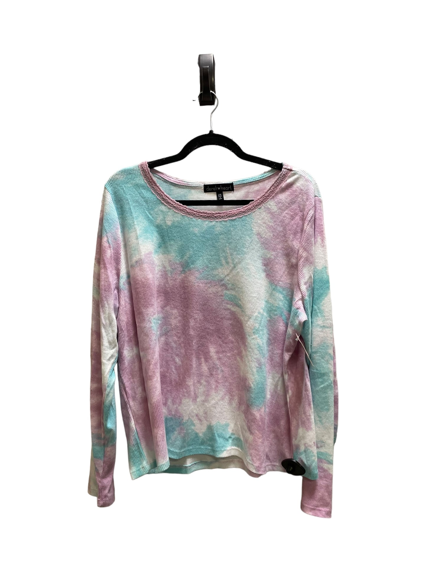 Top Long Sleeve By Derek Heart In Multi-colored, Size: 2x