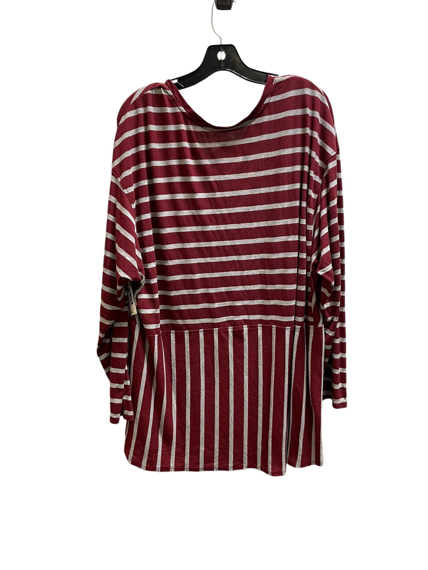 Top Long Sleeve By Lane Bryant In Red, Size: 3x