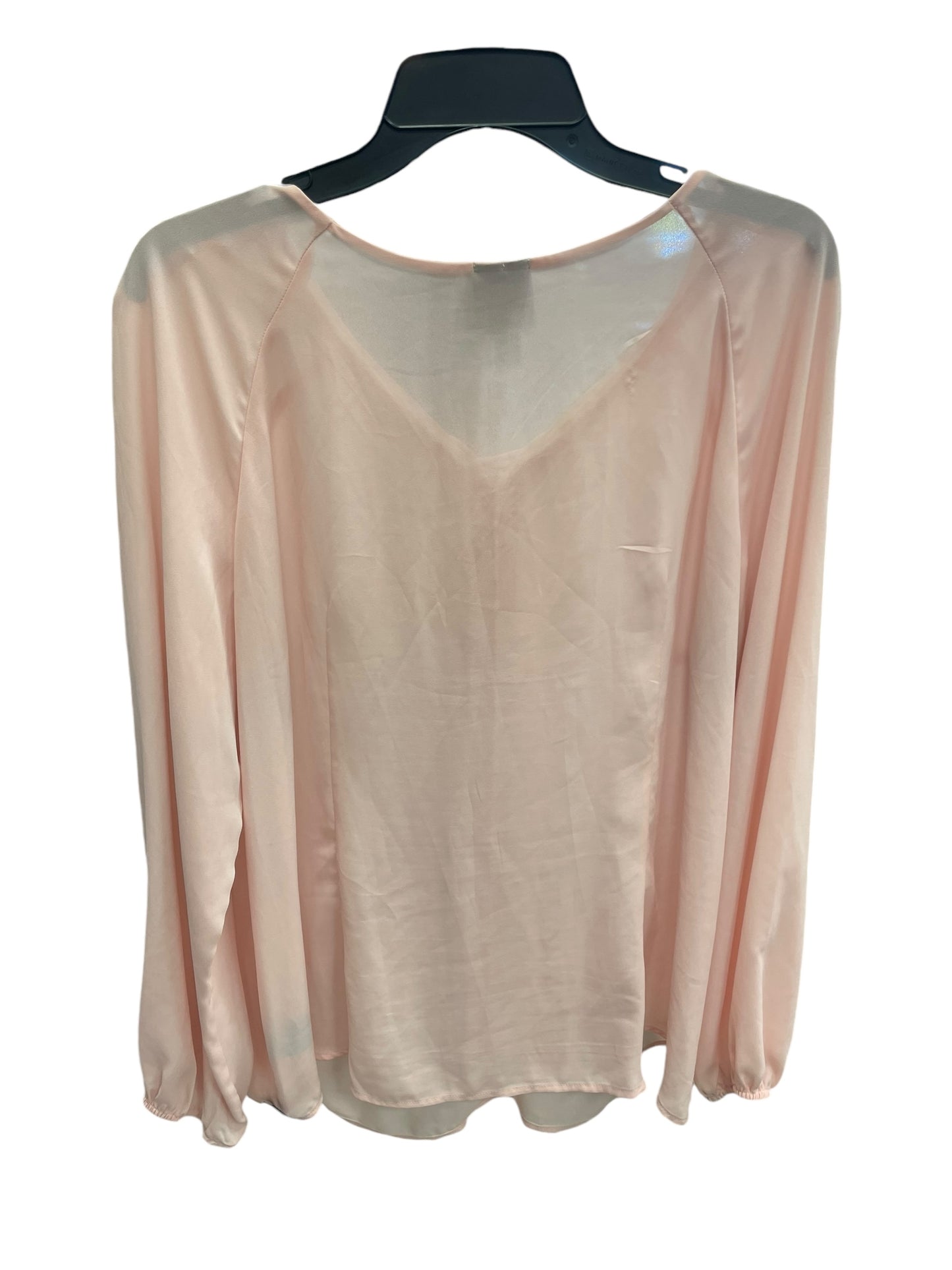 Top Long Sleeve By Worthington In Pink, Size: 1x