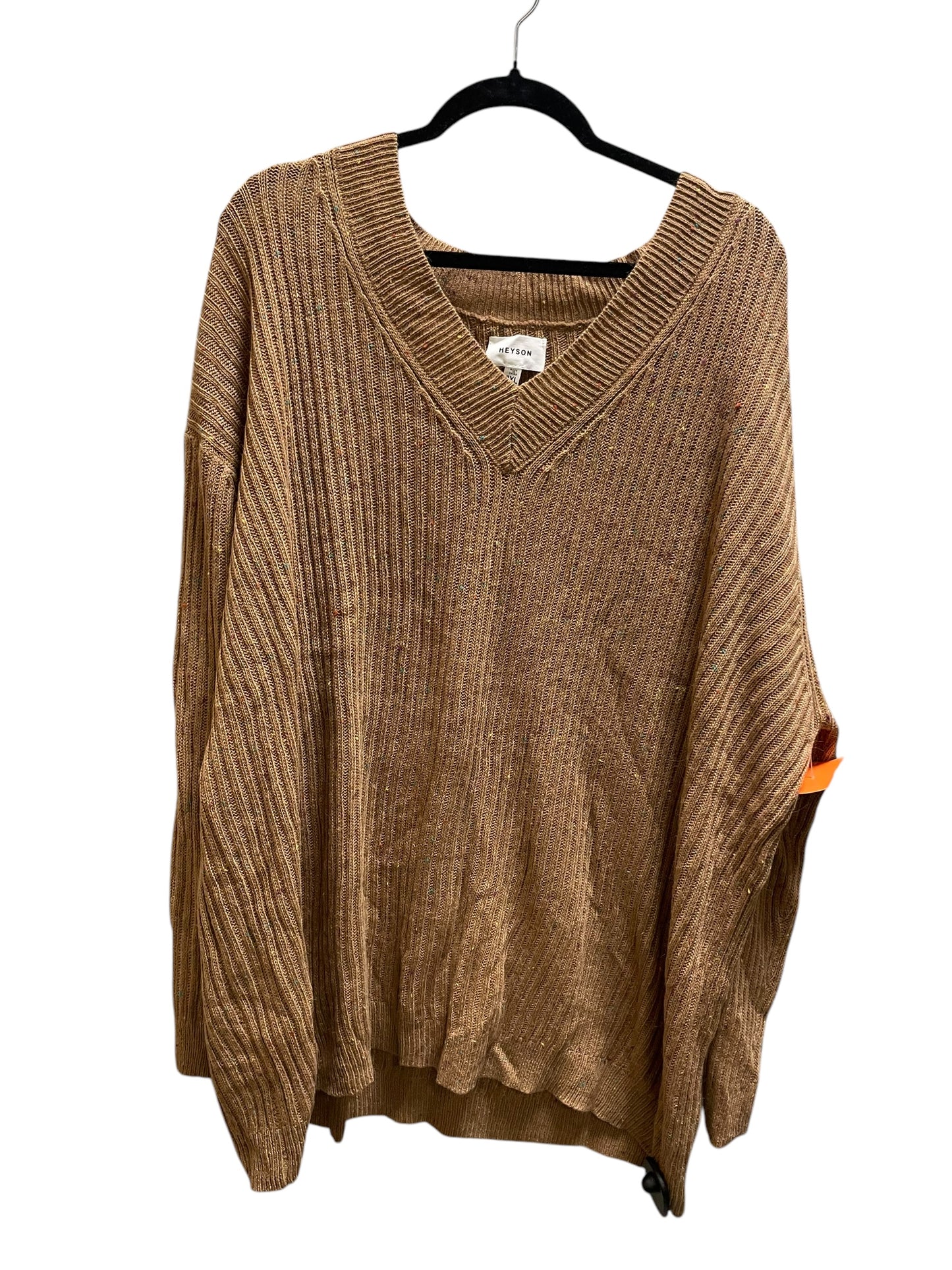 Sweater By Clothes Mentor In Brown, Size: 3x