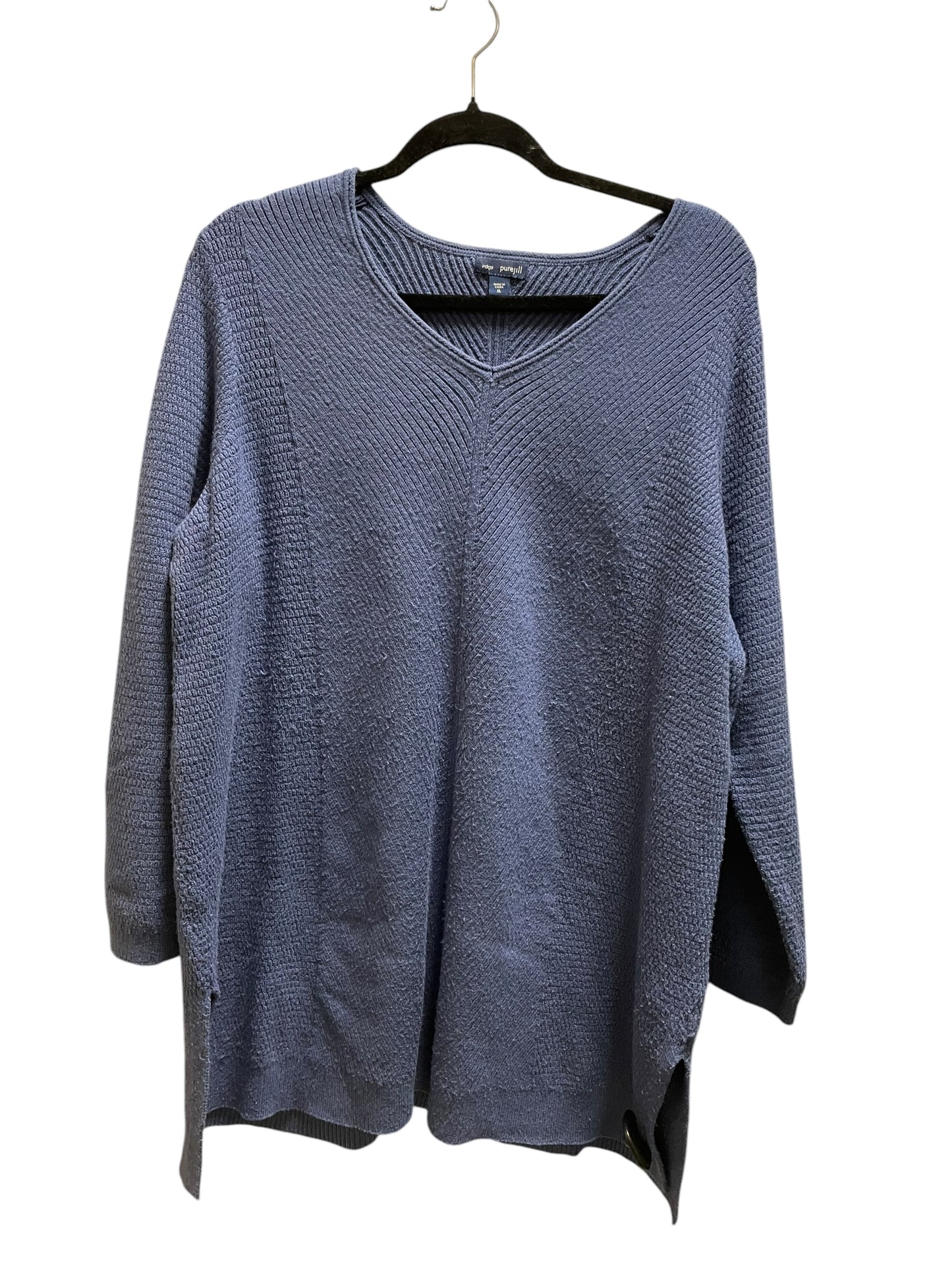 Sweater By Pure Jill In Blue, Size: Xl