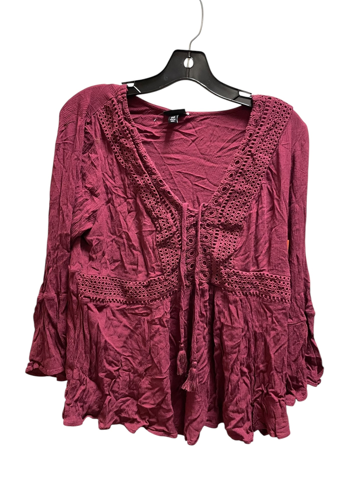 Top Long Sleeve By Torrid In Red, Size: Xl