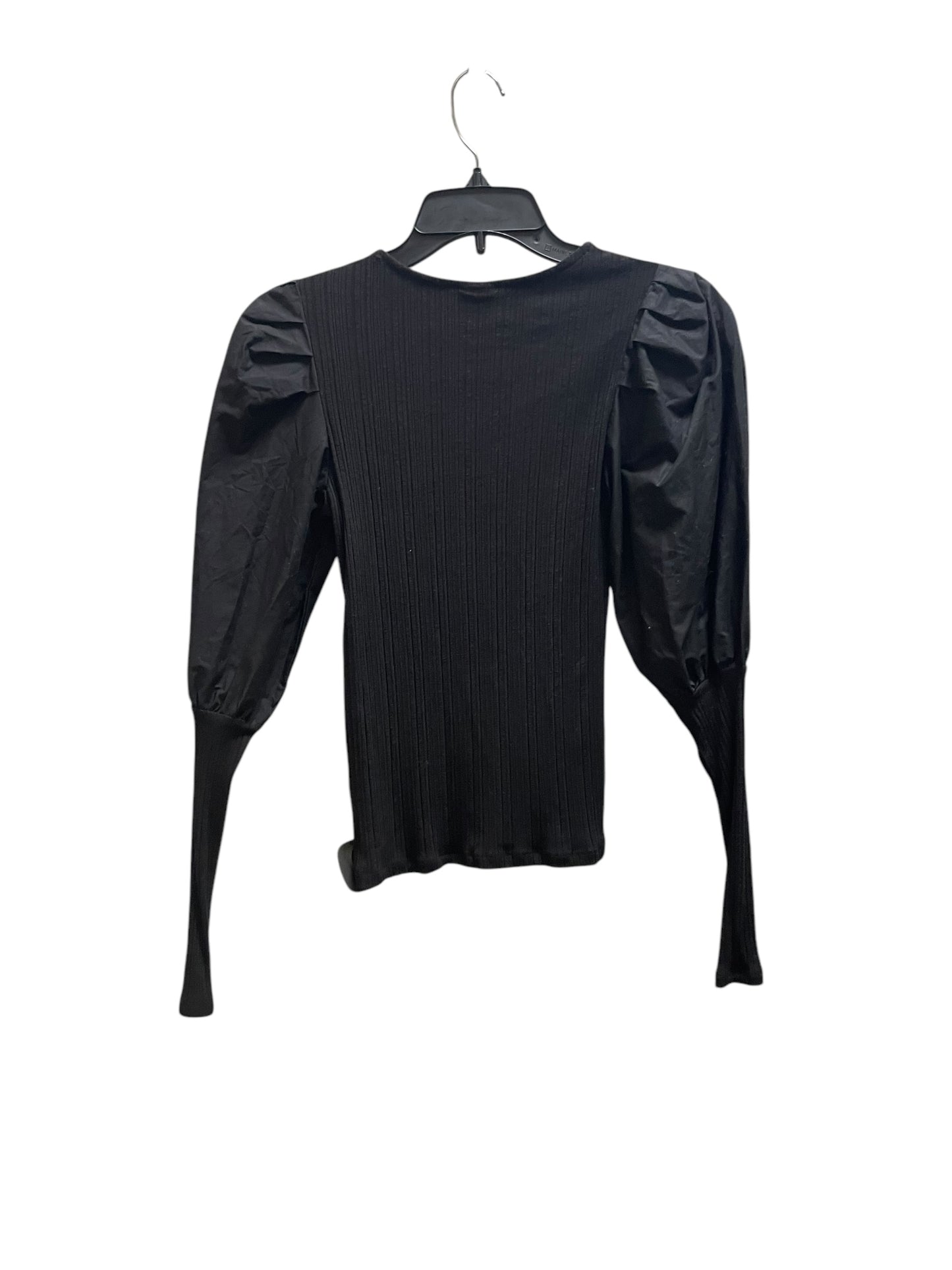 Top Long Sleeve By H&m In Black, Size: Xs