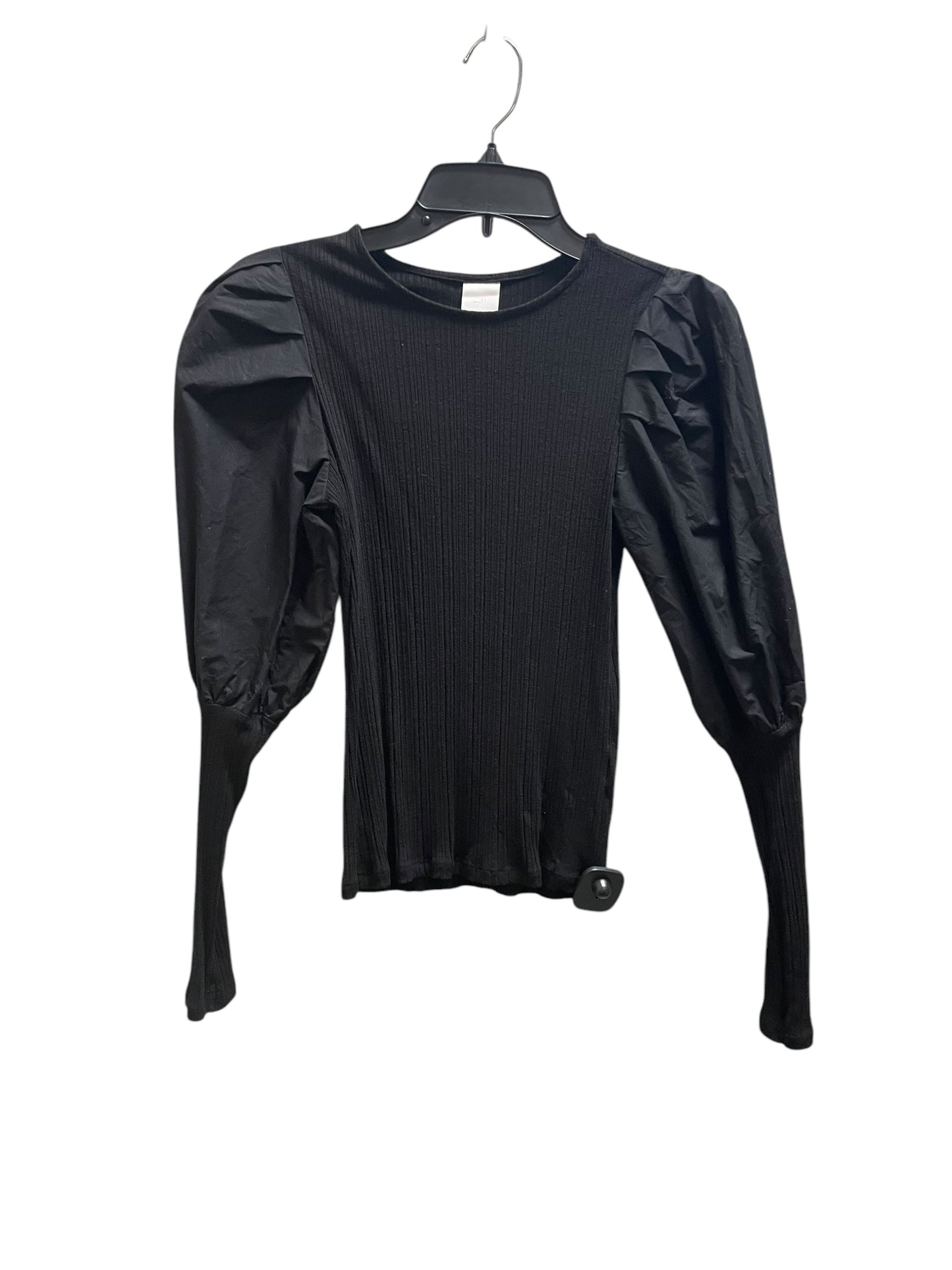 Top Long Sleeve By H&m In Black, Size: Xs