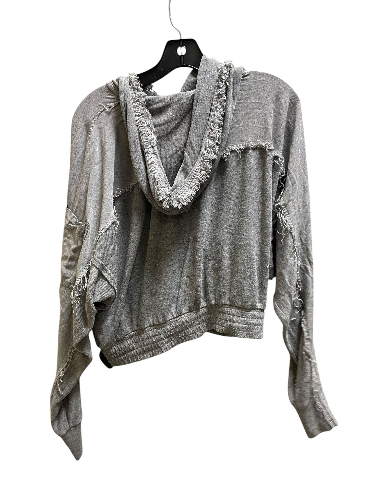 Sweatshirt Hoodie By Free People In Grey, Size: S