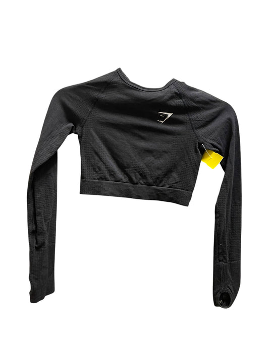 Athletic Top Long Sleeve Crewneck By Gym Shark In Black, Size: Xs