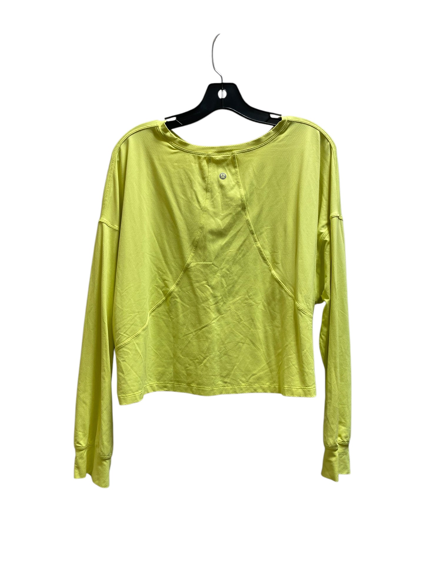 Athletic Top Long Sleeve Collar By Lululemon In Yellow, Size: 16