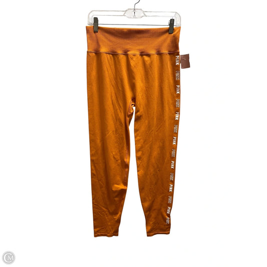 Athletic Leggings By Pink In Orange, Size: L