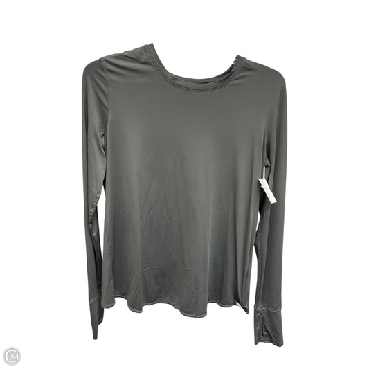 Athletic Top Long Sleeve Crewneck By Athleta In Grey, Size: S