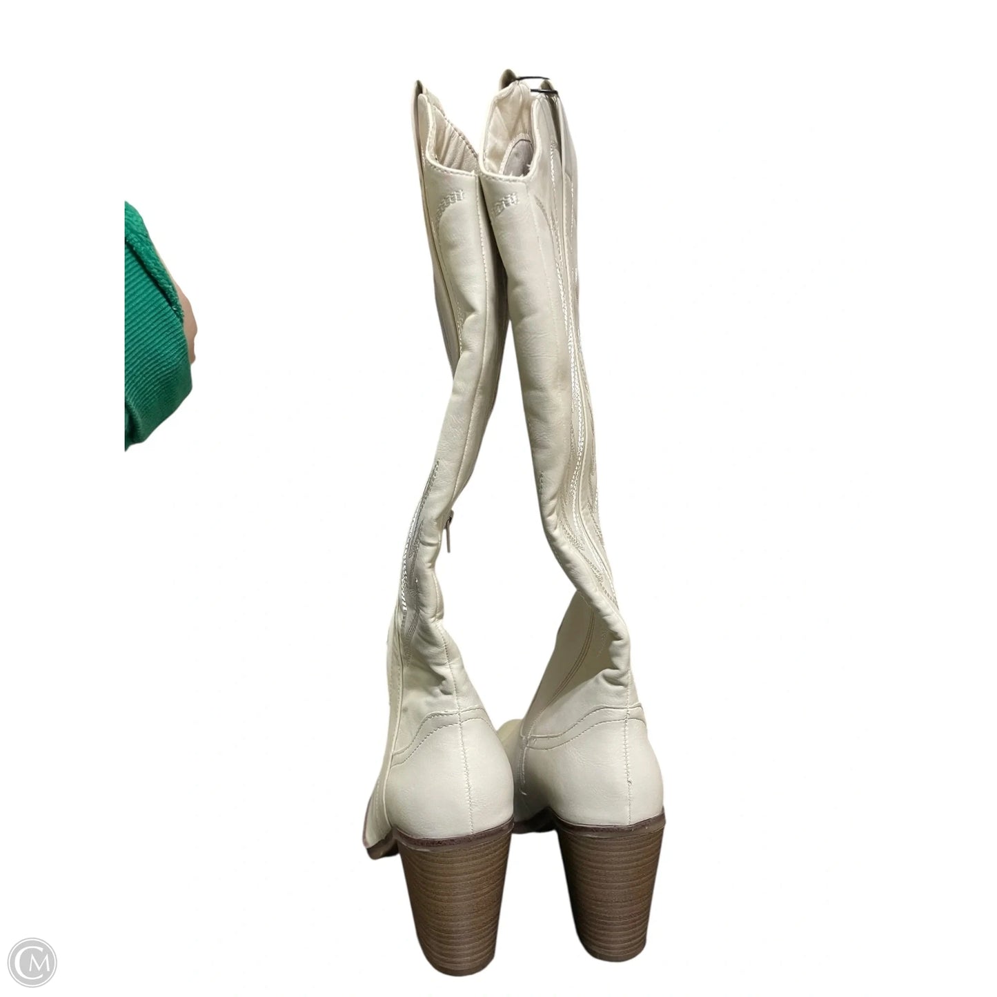 Boots Ankle Heels By Altard State In Cream, Size: 7.5