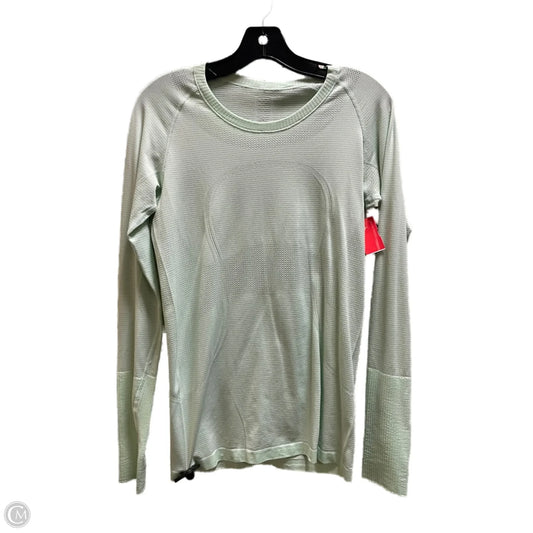 Athletic Top Long Sleeve Crewneck By Lululemon In Green, Size: 8
