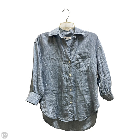 Top Long Sleeve By Madewell In Blue, Size: Xxs