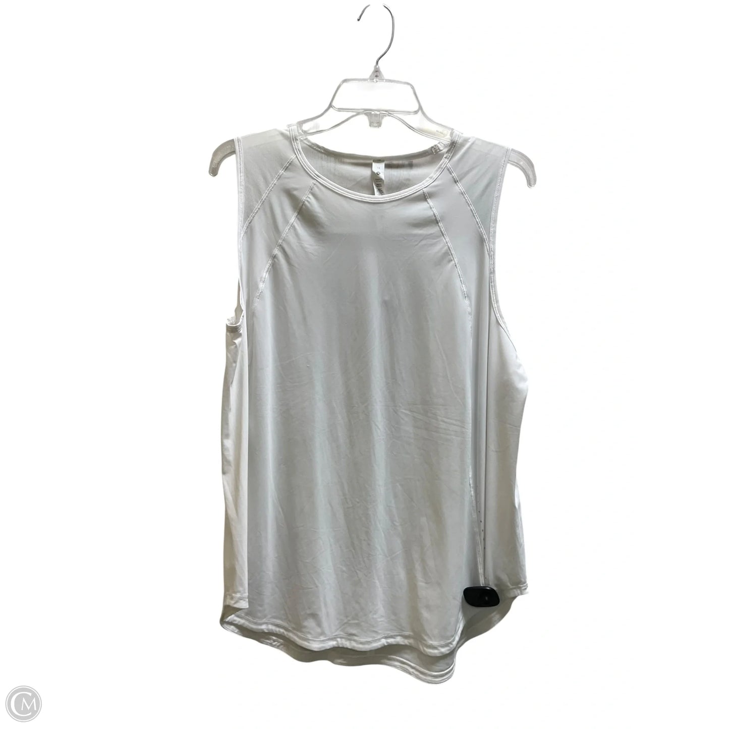 Athletic Tank Top By Lululemon In White, Size: 14