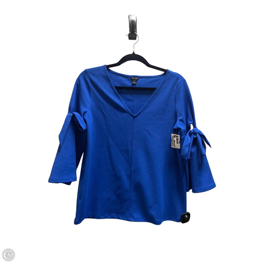 Top Short Sleeve By Ann Taylor In Blue, Size: S
