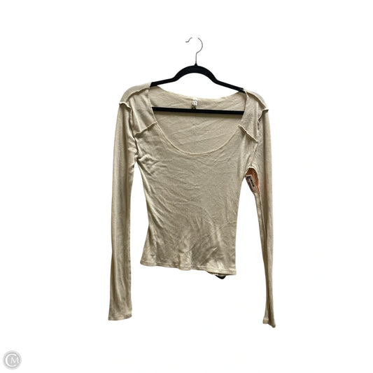 Top Long Sleeve By Free People In Tan, Size: M