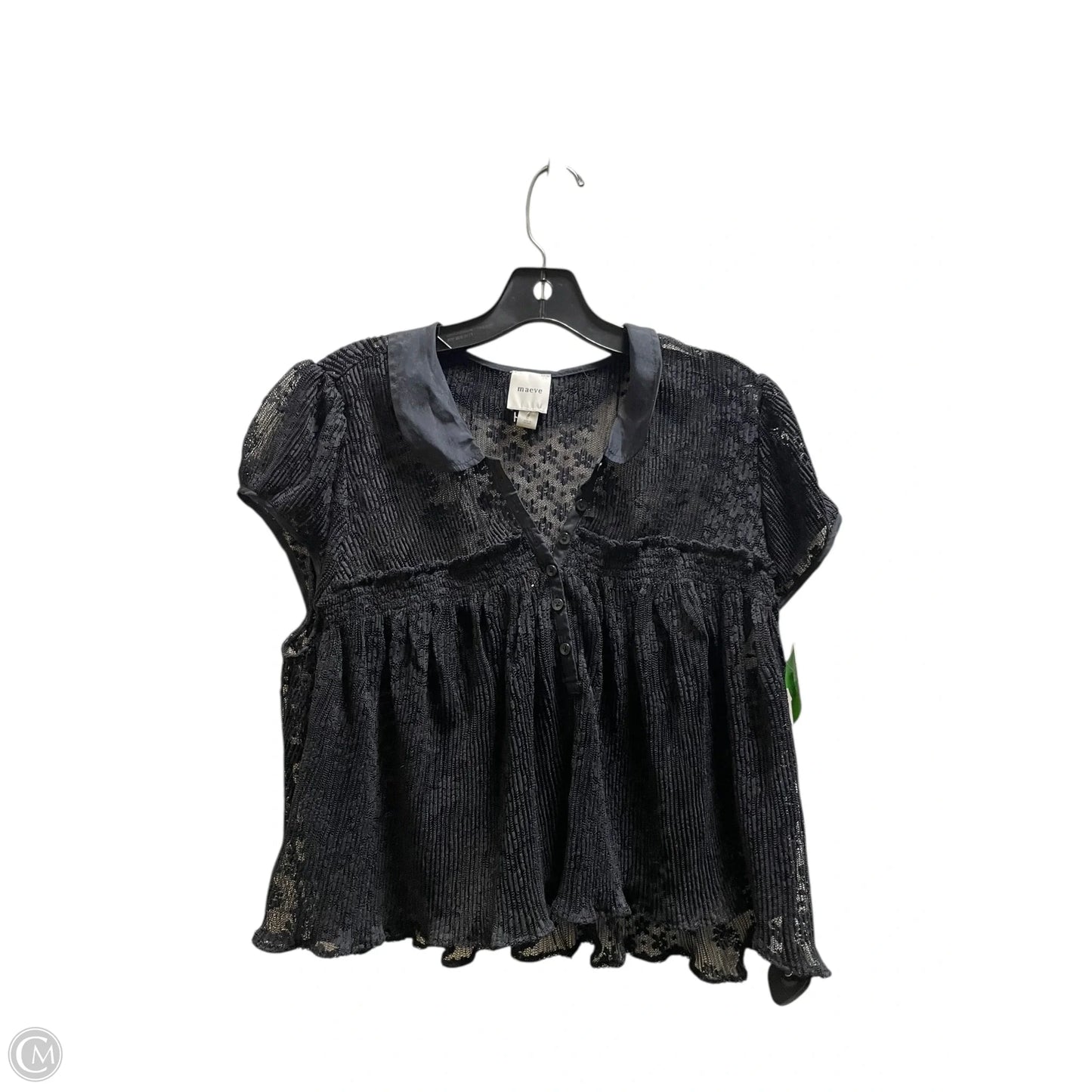 Top Short Sleeve By Maeve In Black, Size: S