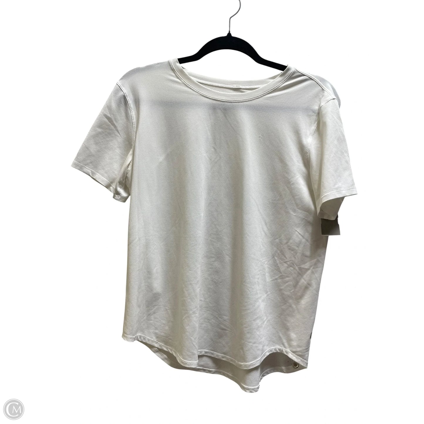 Athletic Top Short Sleeve By Lululemon In White, Size: M