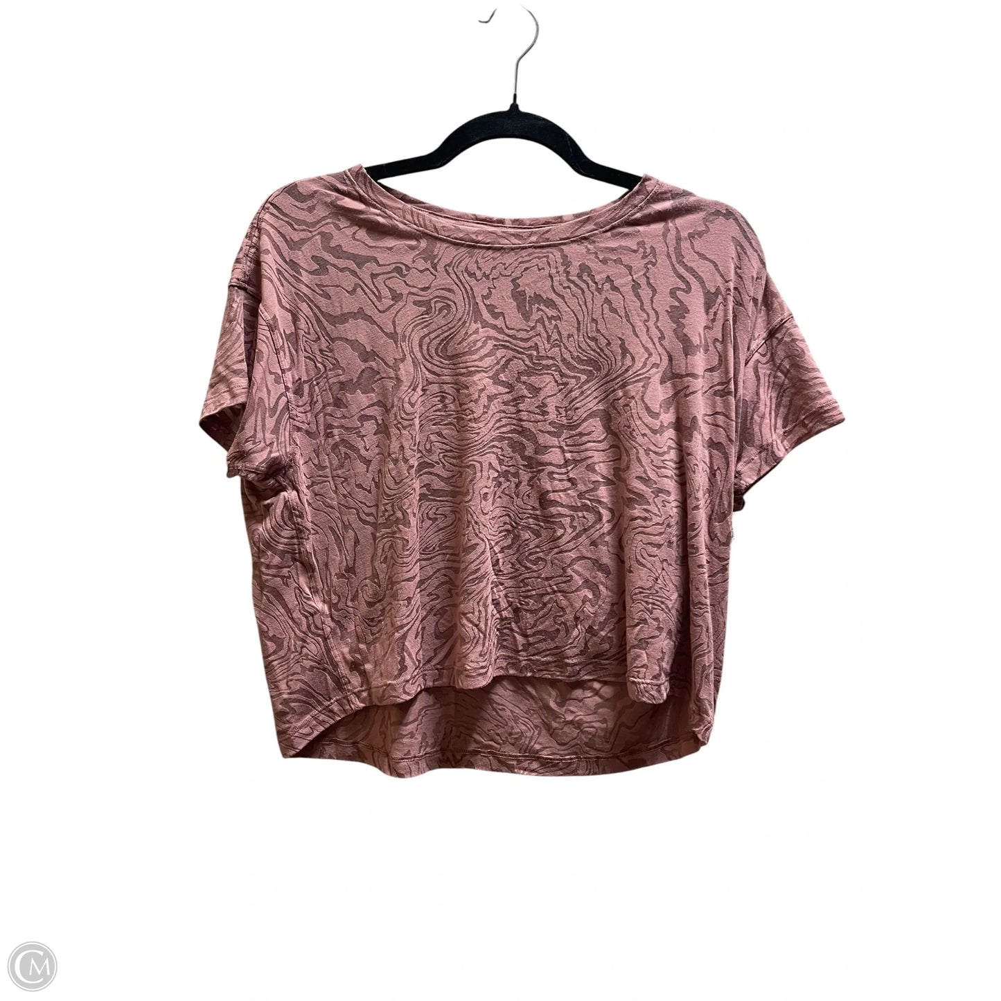 Athletic Top Short Sleeve By Lululemon In Pink, Size: S