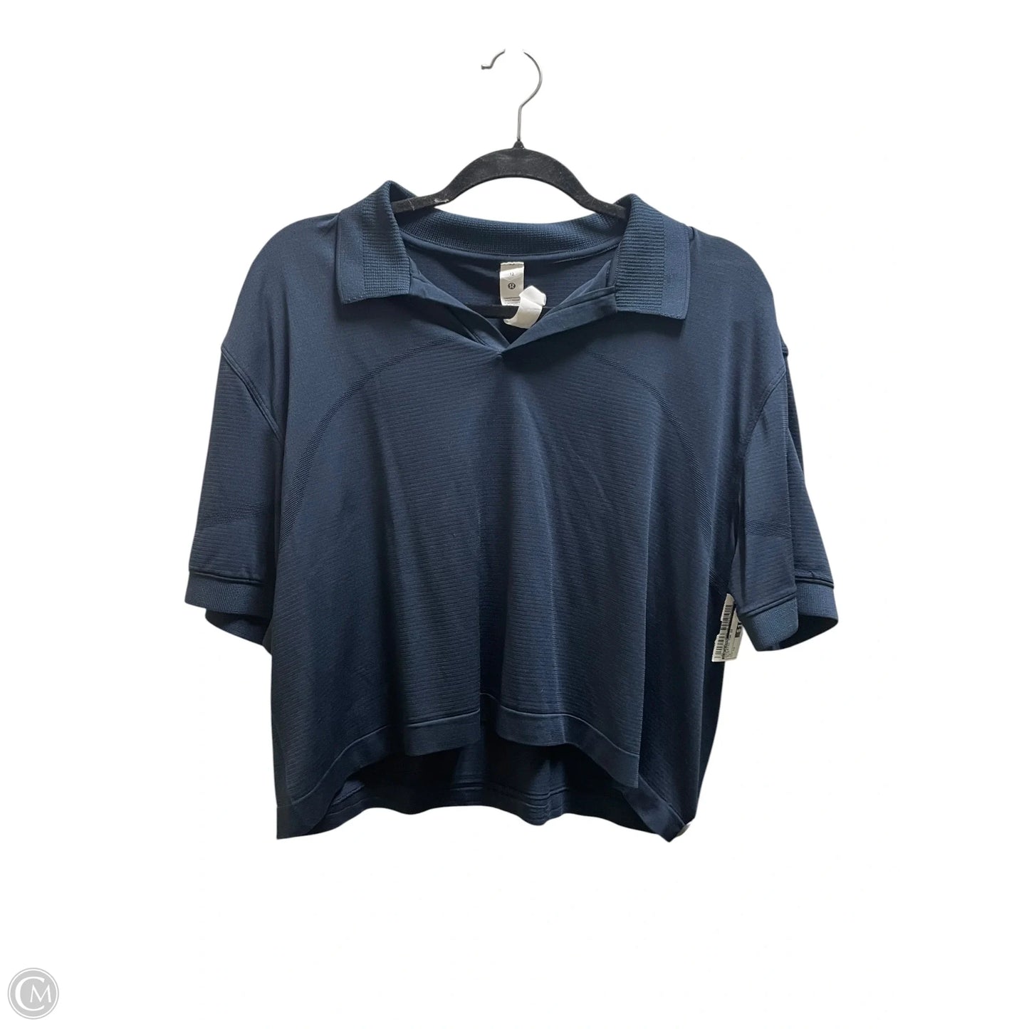 Athletic Top Short Sleeve By Lululemon In Blue, Size: 12
