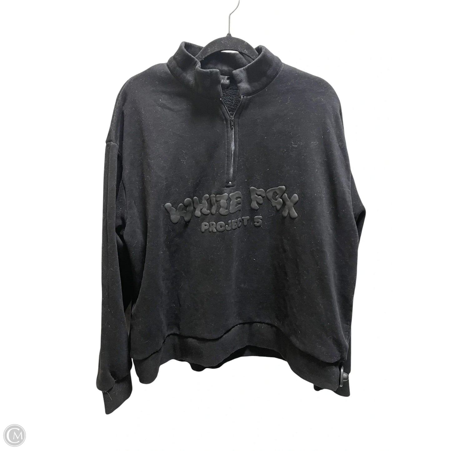 Sweatshirt Collar By White Fox In Black, Size: M