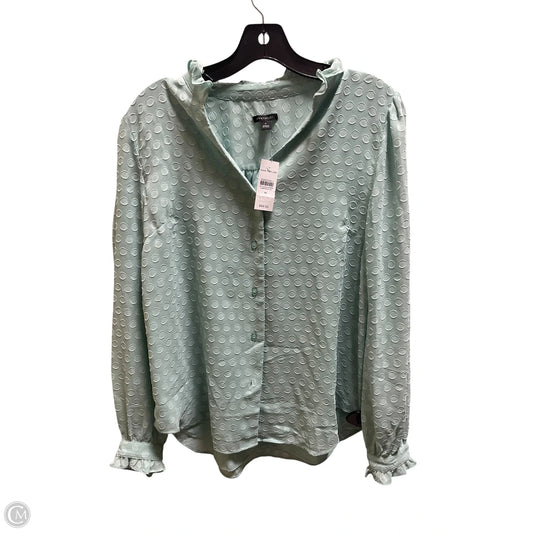 Top Long Sleeve By Ann Taylor In Blue, Size: M