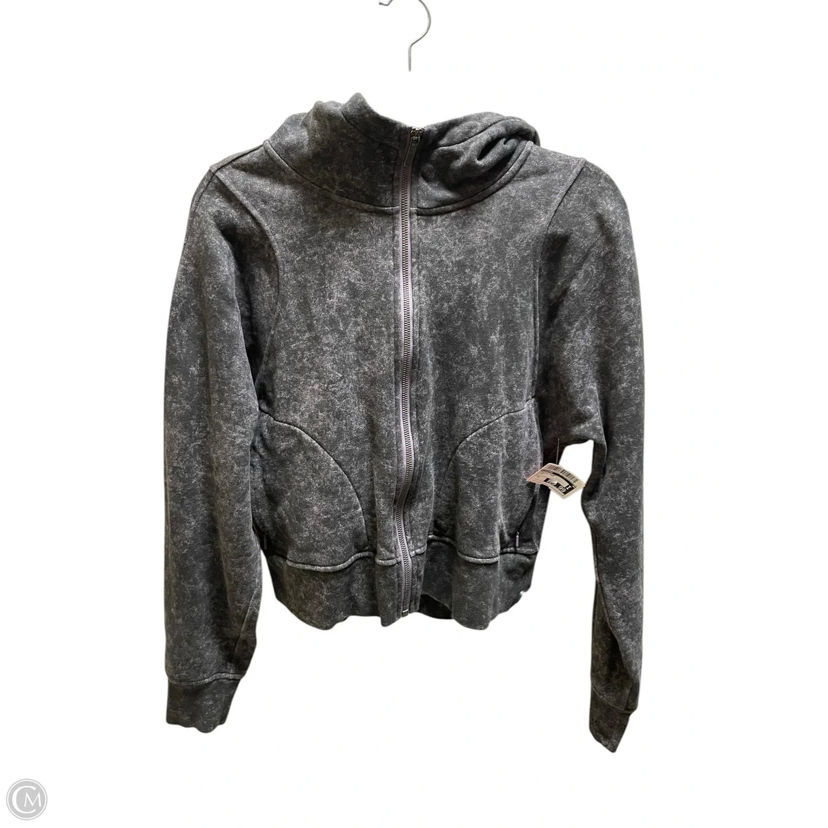 Athletic Jacket By Lululemon In Black, Size: 8