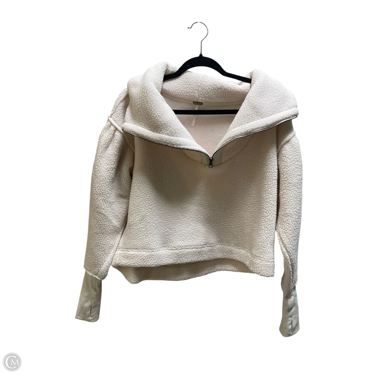 Sweatshirt Collar By Free People In White, Size: S