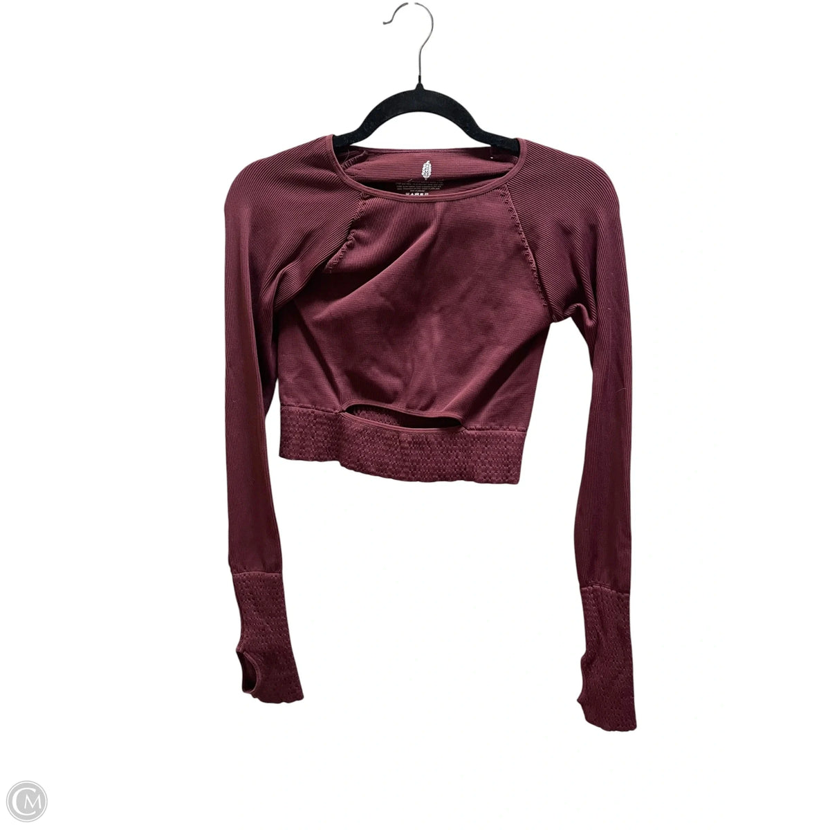 Athletic Top Long Sleeve Crewneck By Free People In Red, Size: Xl