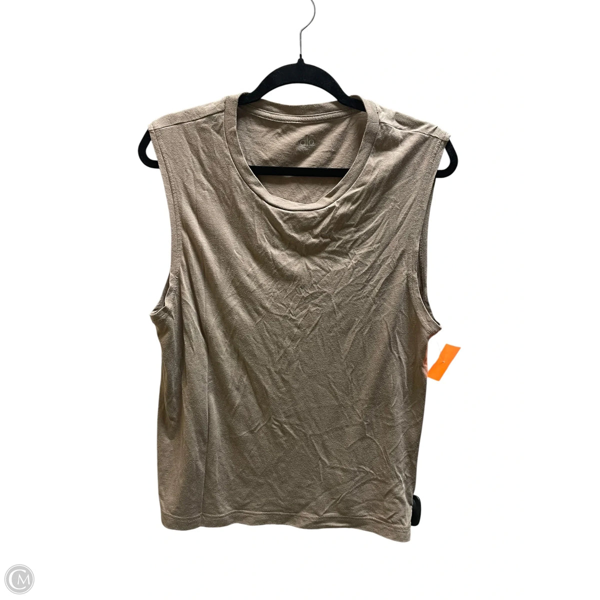 Top Short Sleeve By Alo In Brown, Size: M