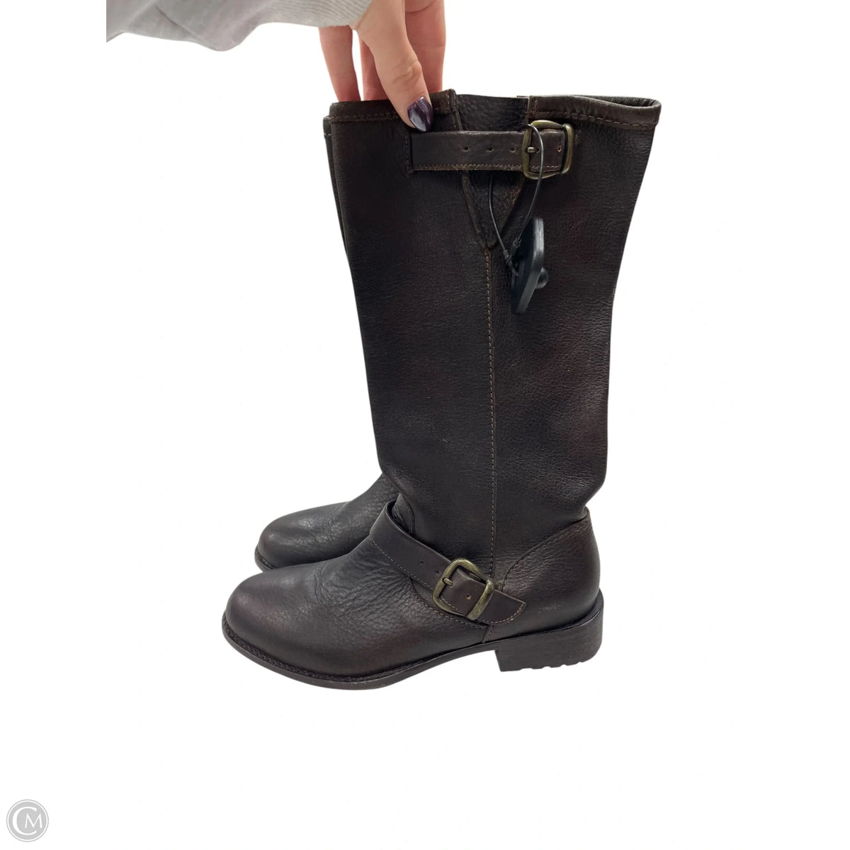 Boots Mid-calf Flats By Ariat In Brown, Size: 6.5