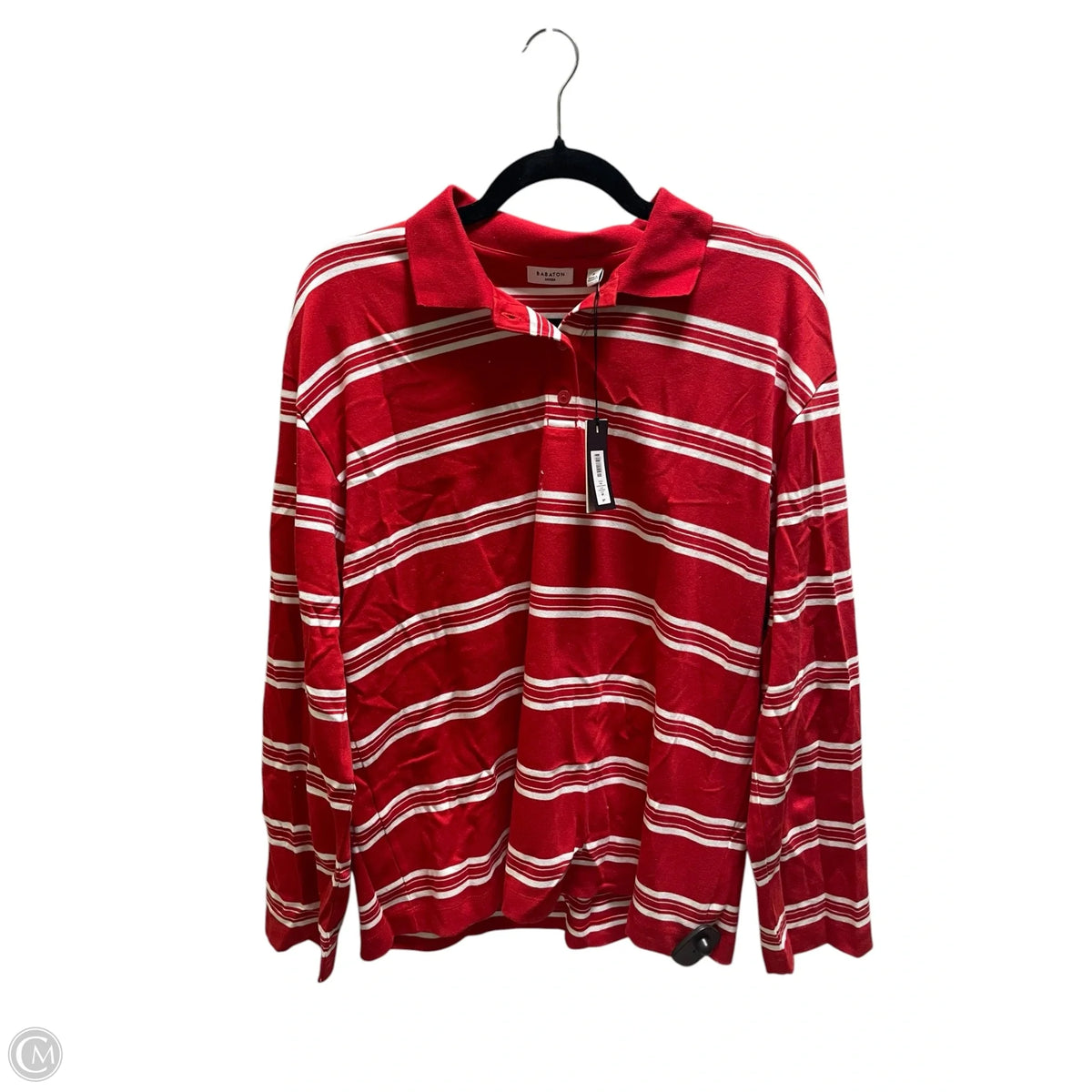 Top Long Sleeve By Babaton In Red, Size: S