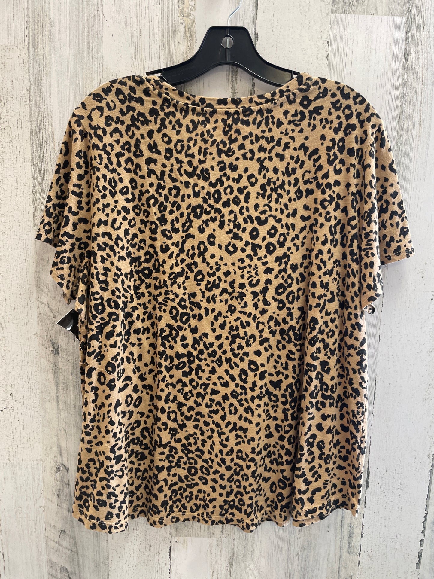 Animal Print Top Short Sleeve Old Navy, Size 1x