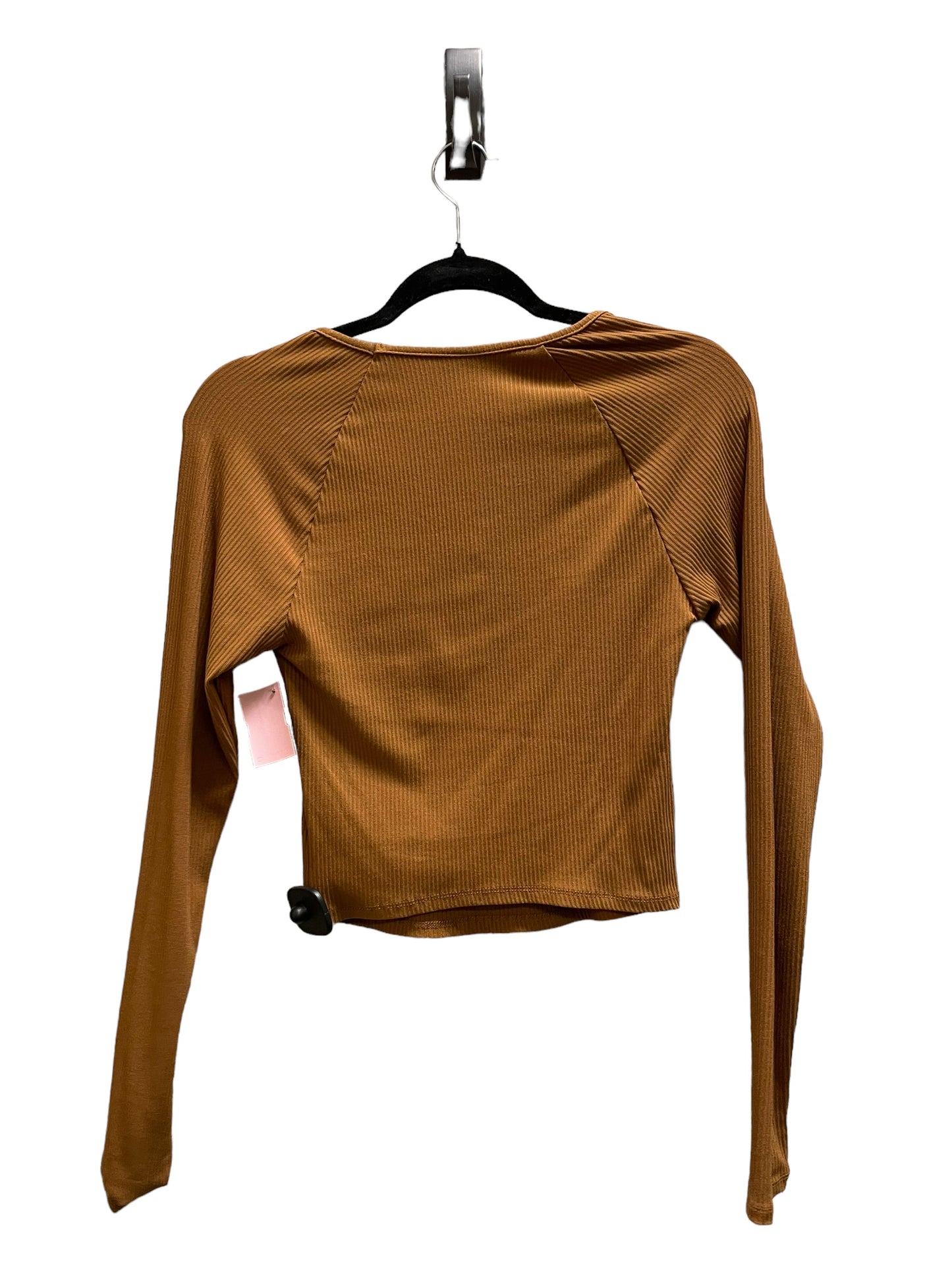 Top Long Sleeve By Wild Fable In Brown, Size: S