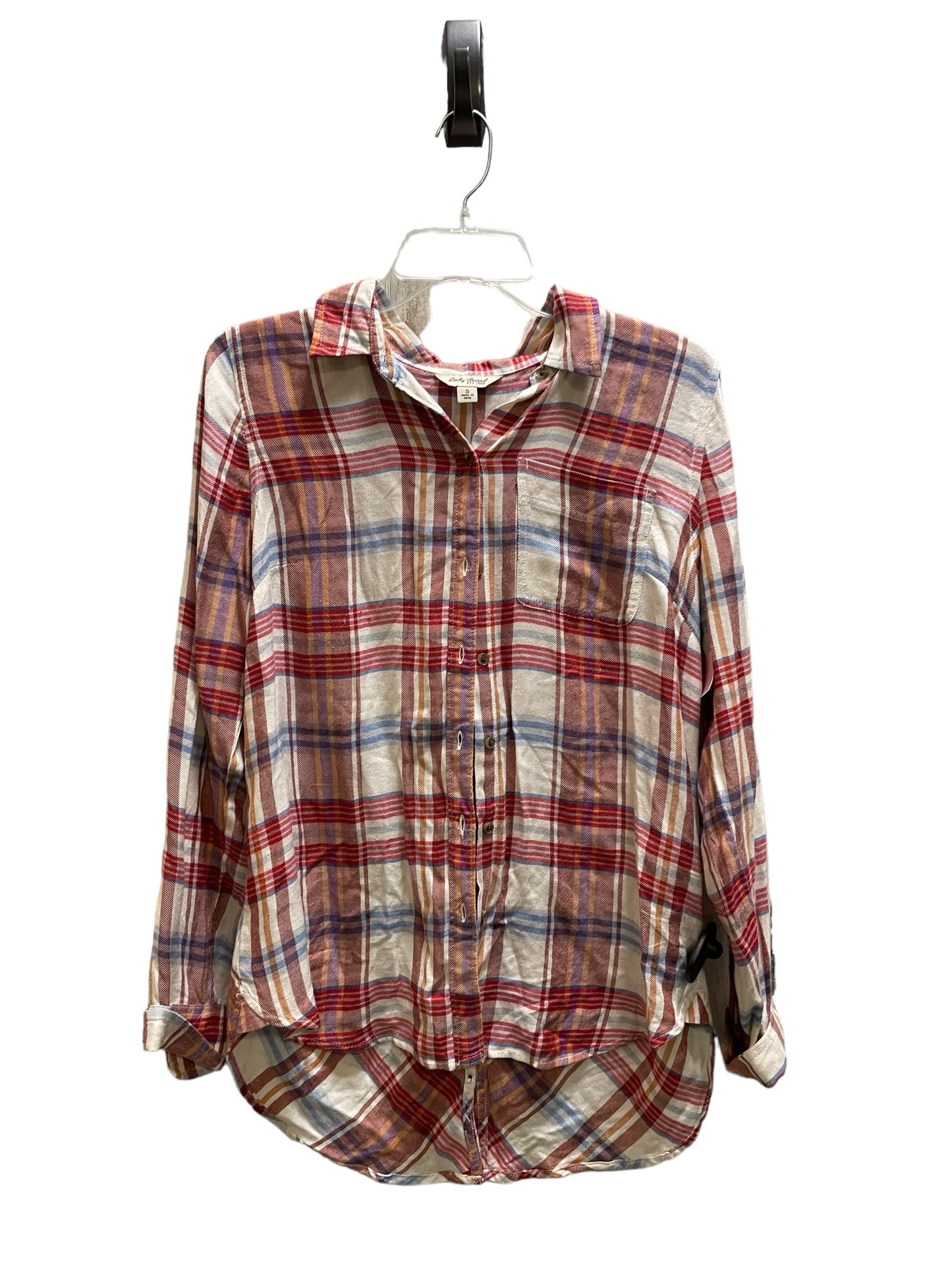 Top Long Sleeve By Lucky Brand In Plaid Pattern, Size: S