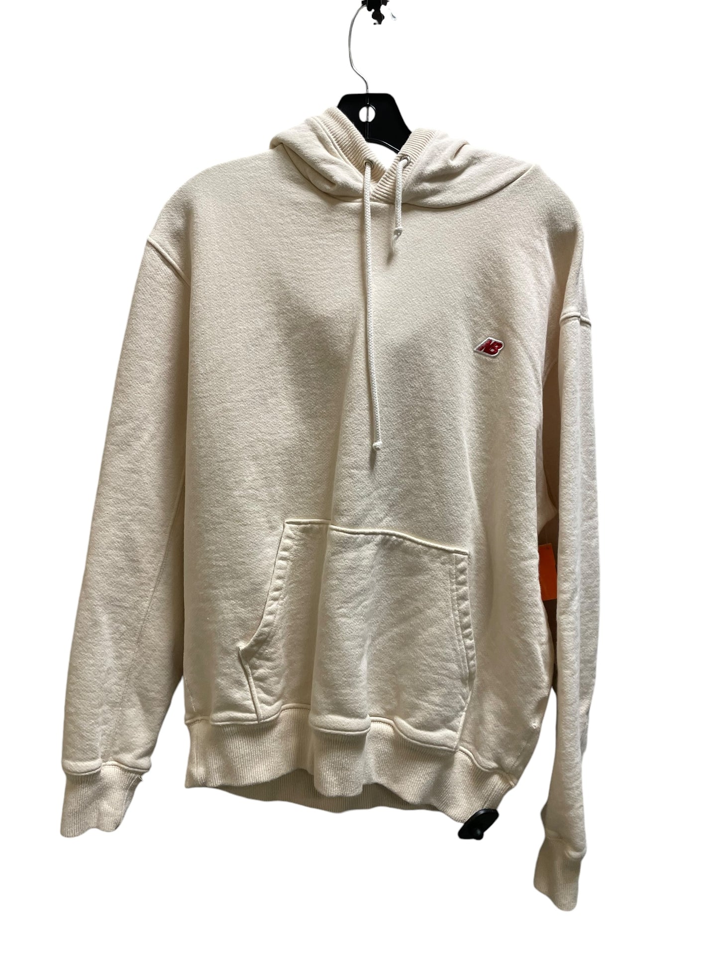 Sweatshirt Hoodie By New Balance In Cream, Size: L