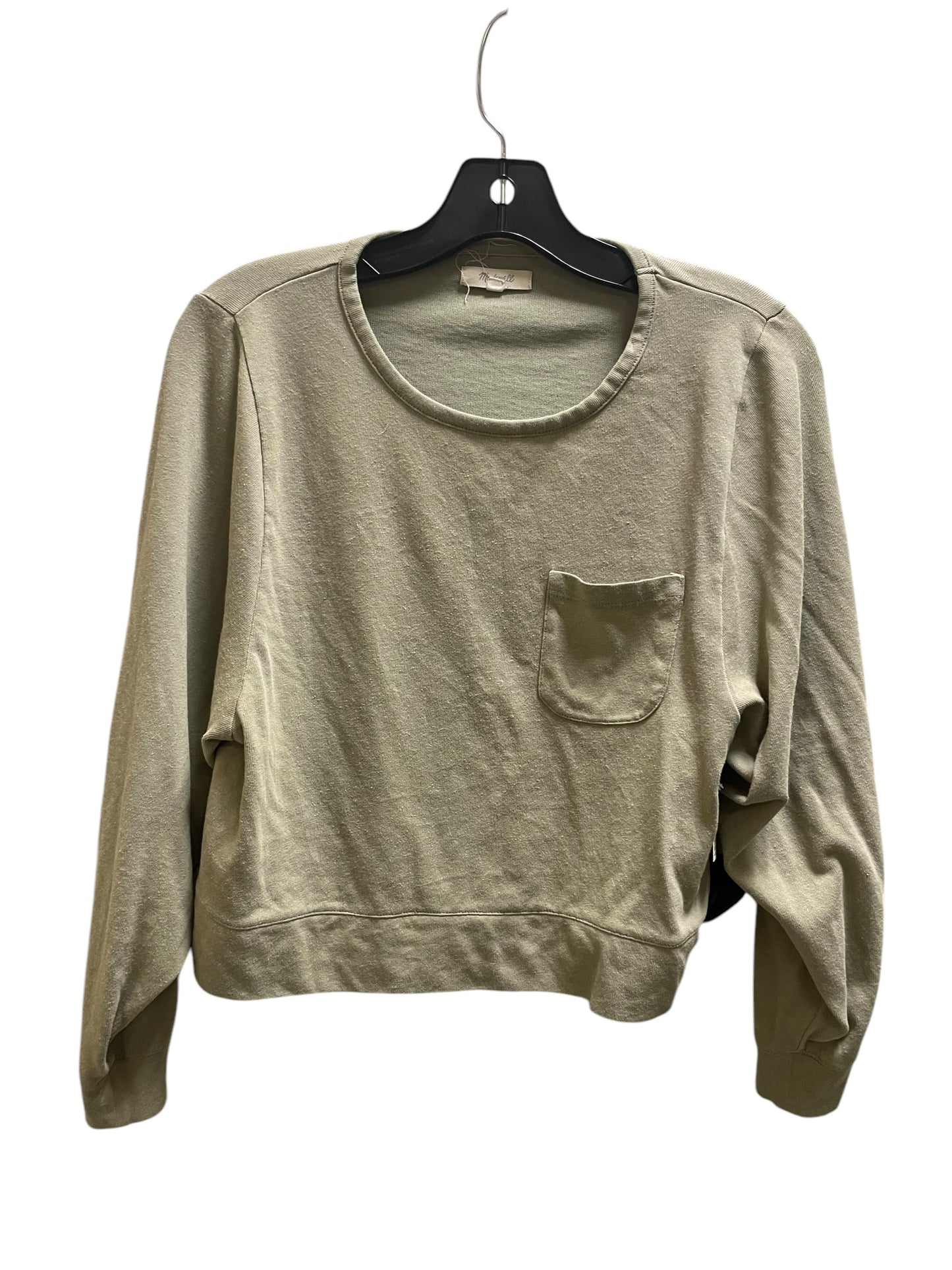 Top Long Sleeve By Madewell In Green, Size: S