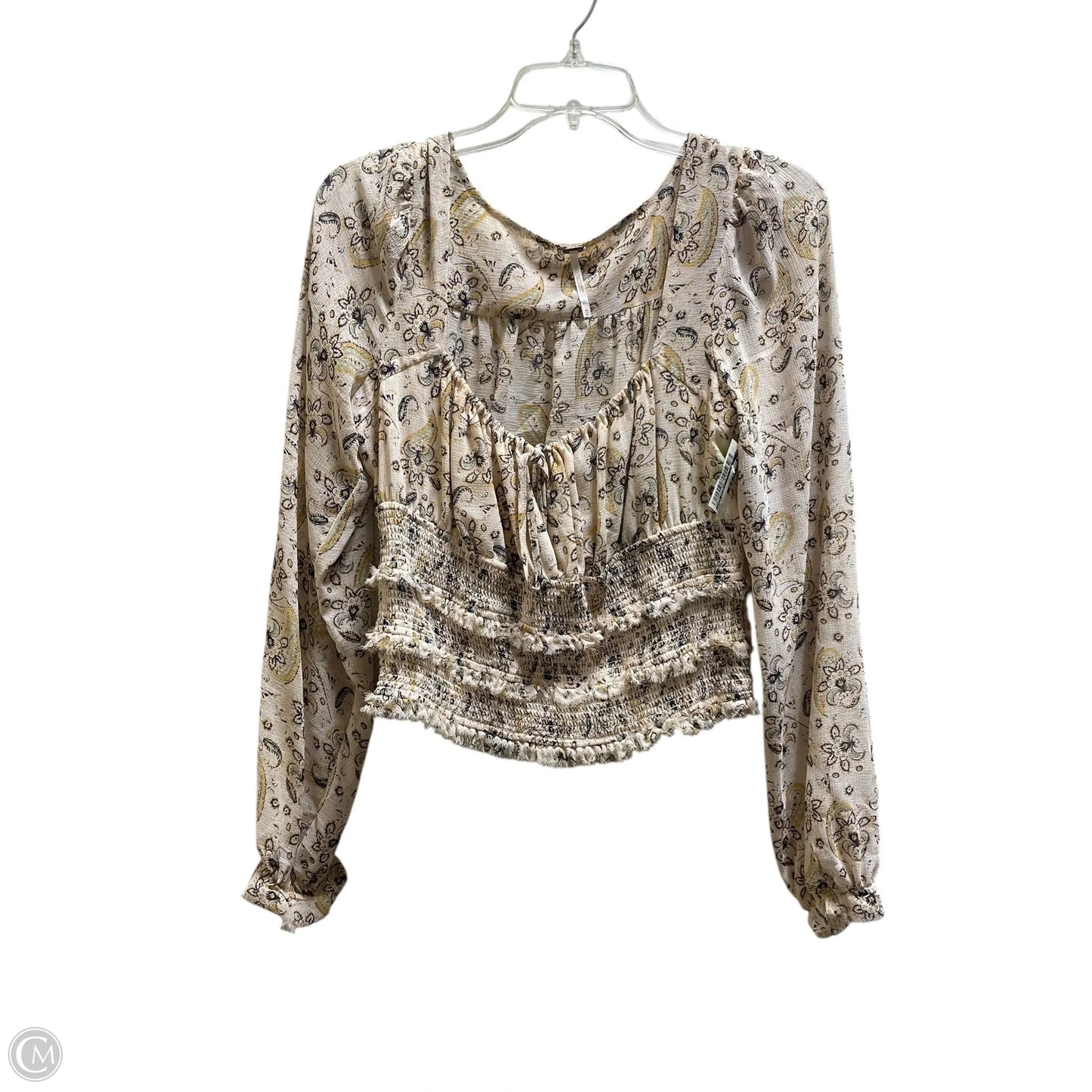 Top Long Sleeve By Free People In Pink, Size: M