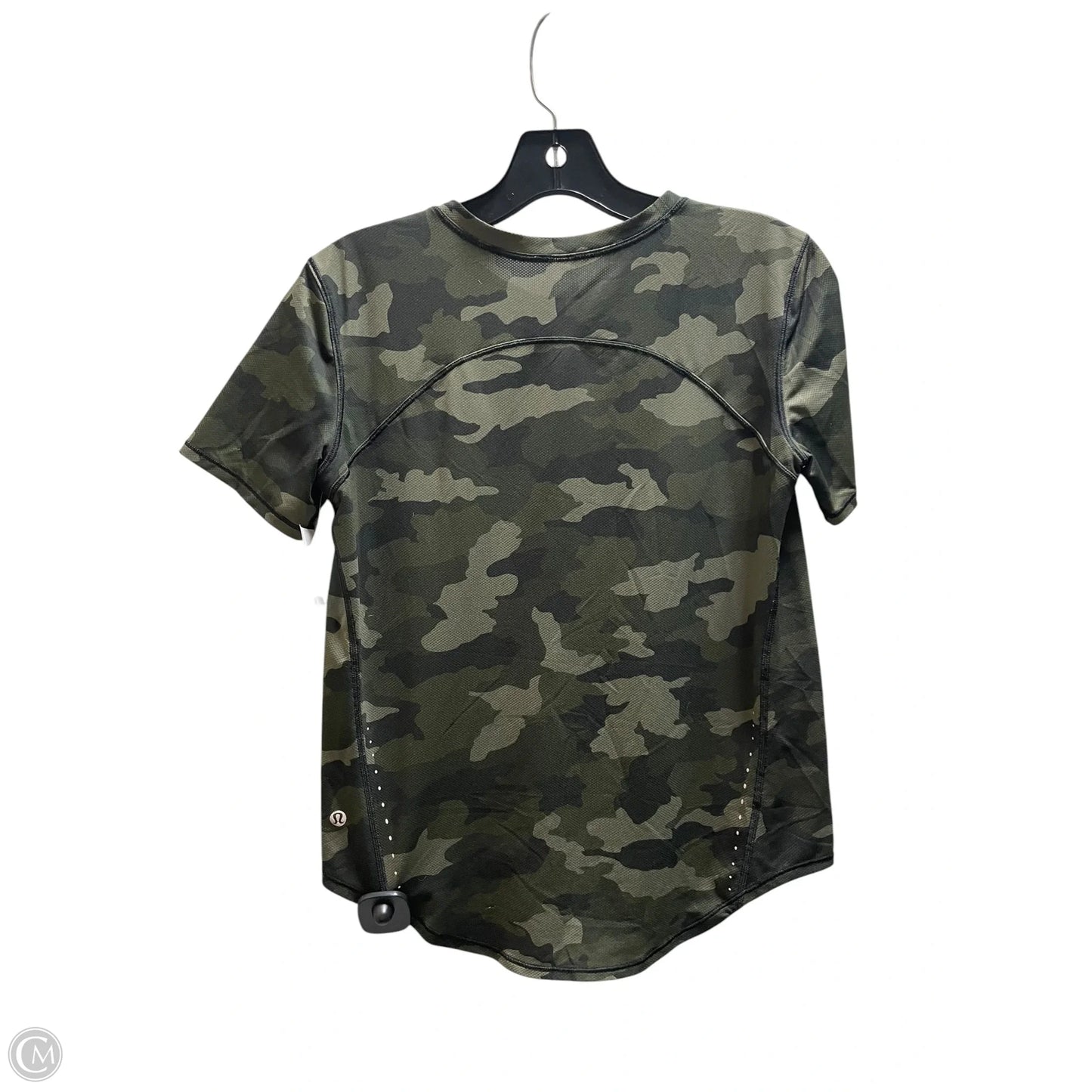 Athletic Top Short Sleeve By Lululemon In Camouflage Print, Size: S