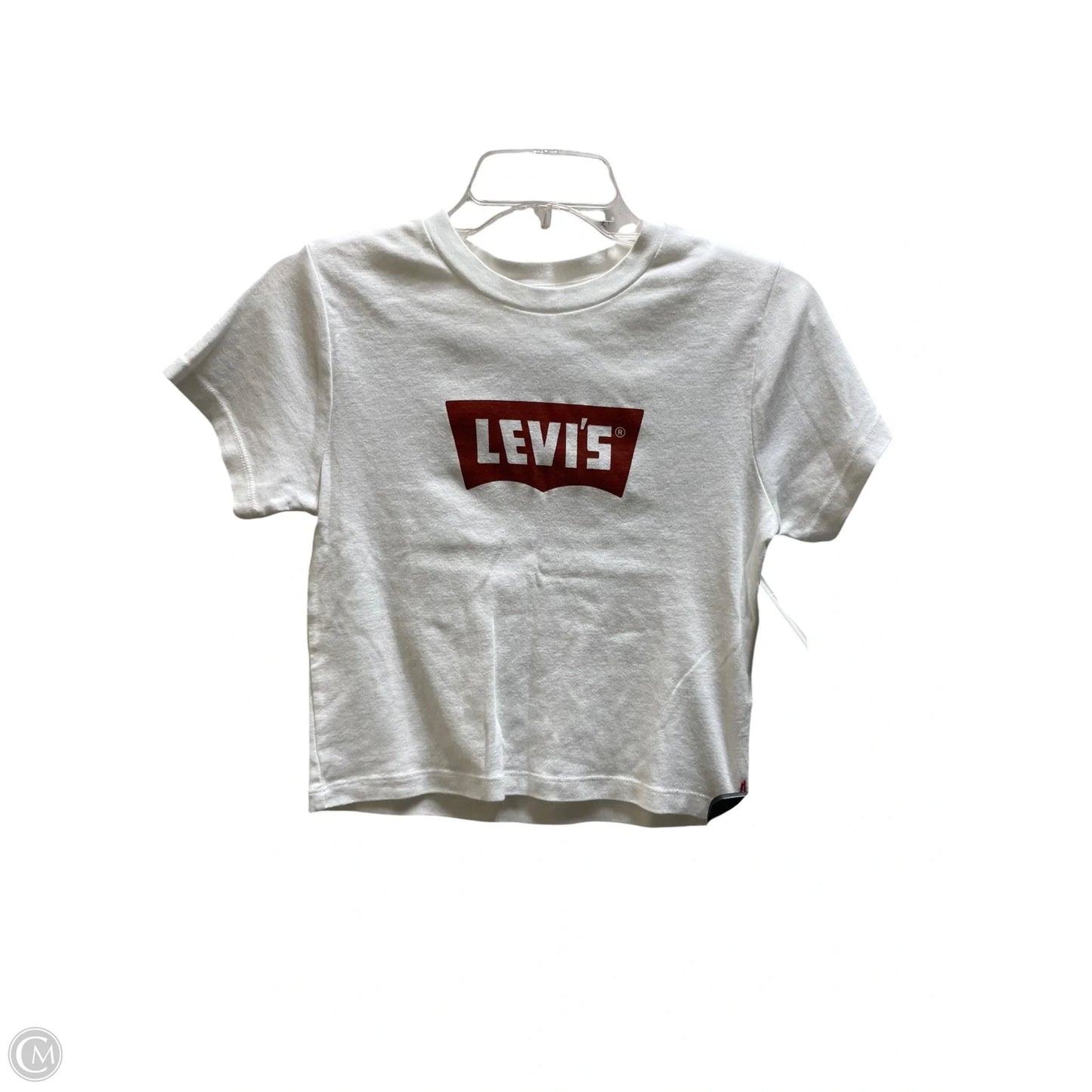 Top Short Sleeve By Levis In White, Size: M