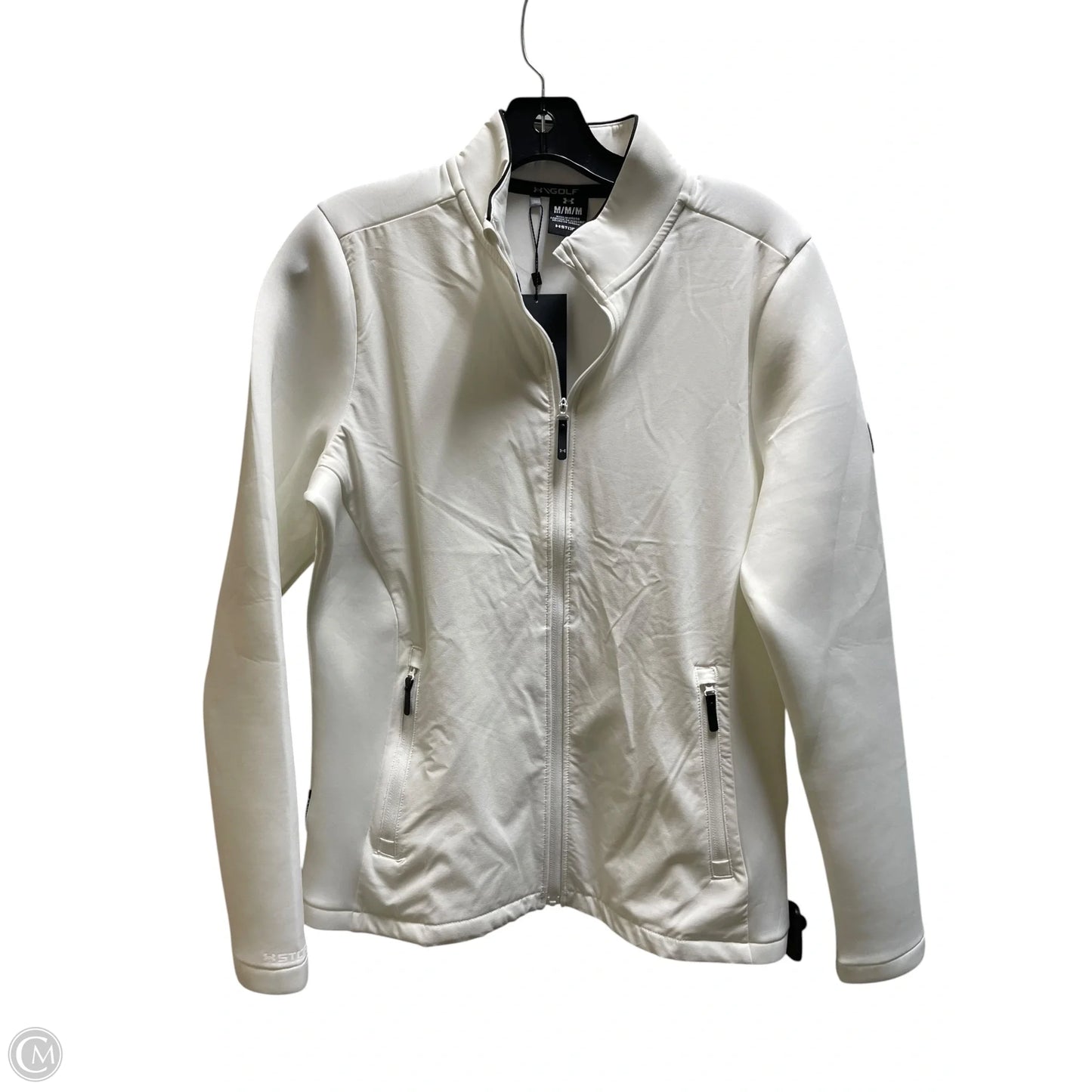 Athletic Jacket By Under Armour In White, Size: M