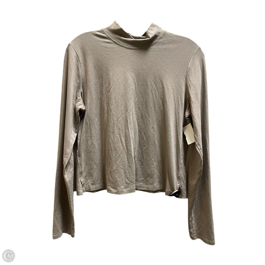 Top Long Sleeve By Lululemon In Tan, Size: 6