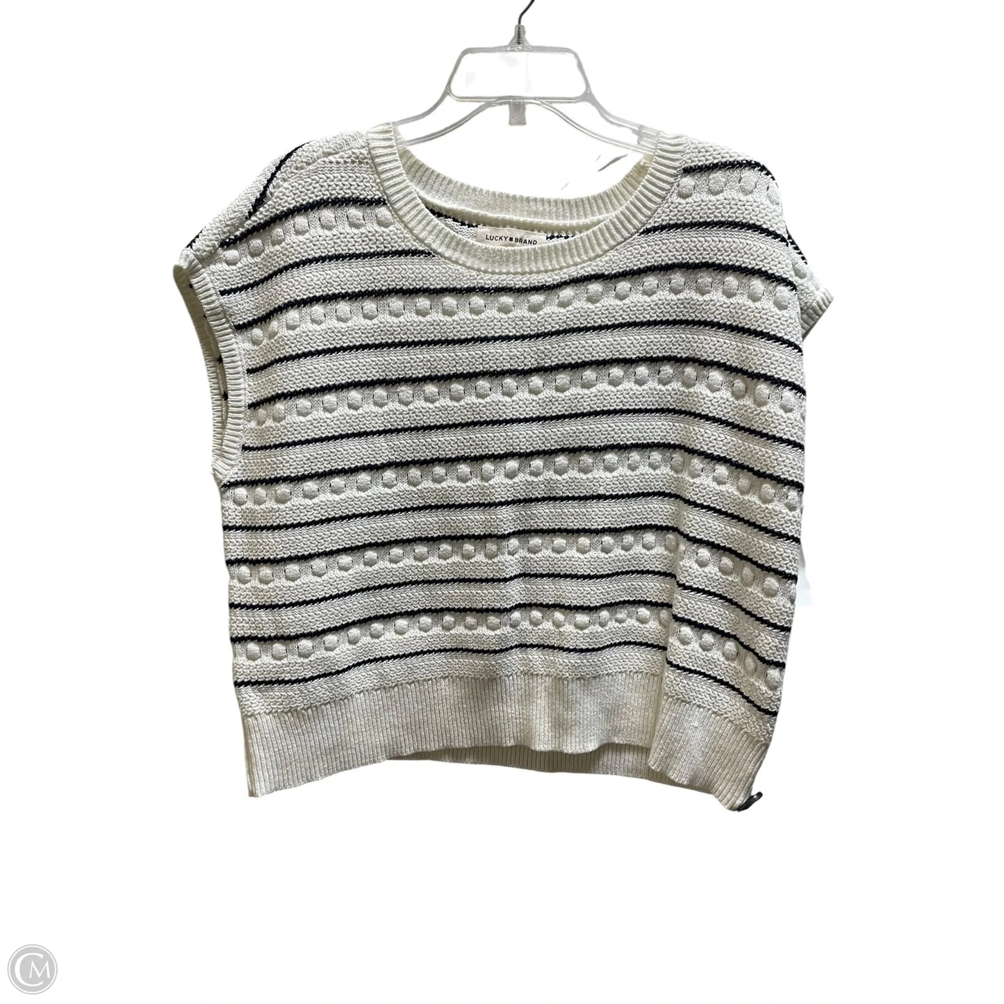 Top Sleeveless By Lucky Brand In Striped Pattern, Size: L