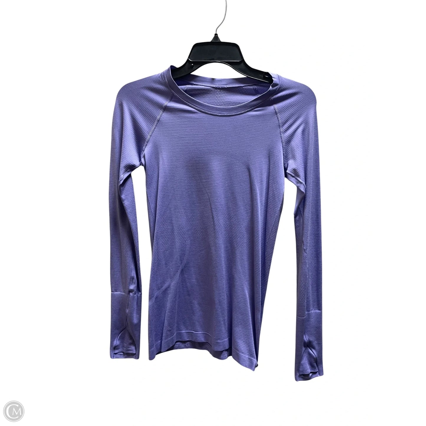 Athletic Top Long Sleeve Crewneck By Lululemon In Purple, Size: 4