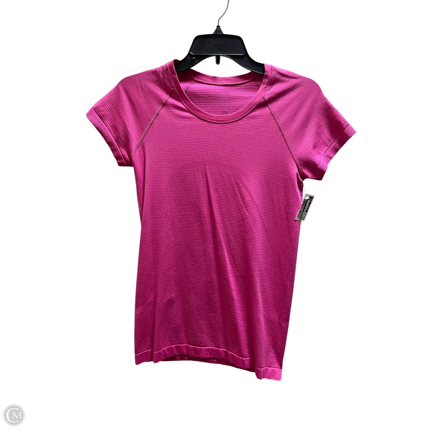 Athletic Top Short Sleeve By Lululemon In Pink, Size: 6