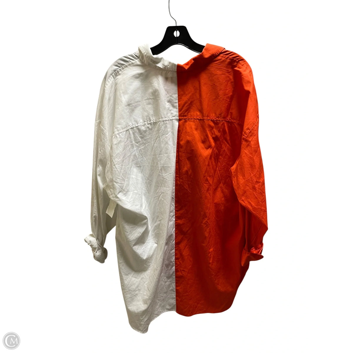 Top Long Sleeve By Maeve In Red & White, Size: Xl