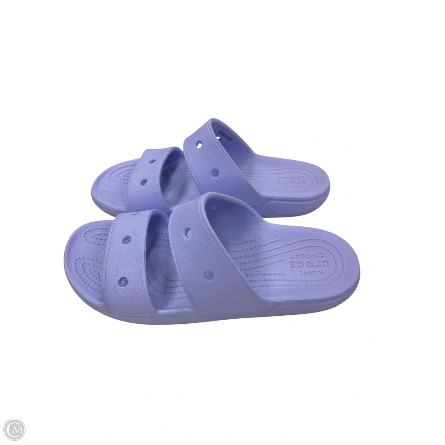 Sandals Flats By Crocs In Purple, Size: 9